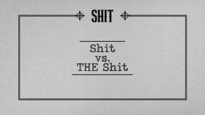 So "shit" really…
starting in the 1970s, 1980s, - History of Swear Words