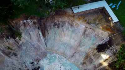  So, sinkholes become
 ever more common. - Engineering Catastrophes