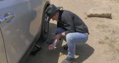 So, we stupidly did
not check for a spare tire. - #FollowMe