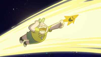 So he teleported us
to yeah-yeah-yeah-yeah deep space. - The Epic Tales of Captain Underpants