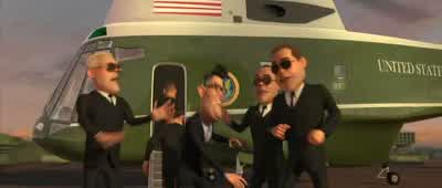 So that's how you want to play it Eat lead alien robotEvidently they eat lead Get him on the chopperI'm brave I'm a brave president - Monsters vs  Aliens