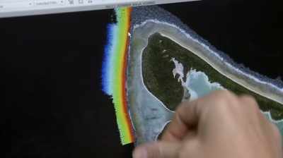 So, the colored stuff
you're seeing here is
the asv bathymetry. - Expedition Amelia