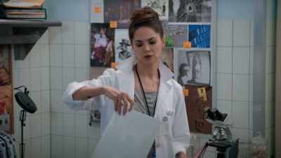 So the killer spray-painted
a message to Cora on the wall. - Murderville