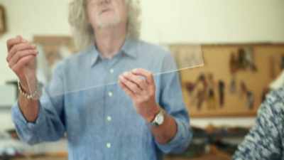 So, as the light comes into it,
those little pixel patterns - James May and the Dull Men