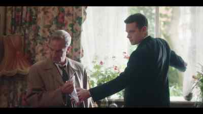 So the pellet goes through his drink - Grantchester