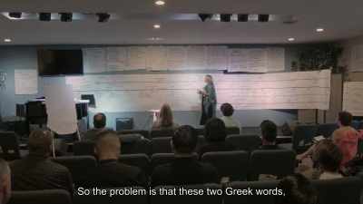 So the problem is
these two Greek words, - 1946: The Mistranslation That Shifted Culture