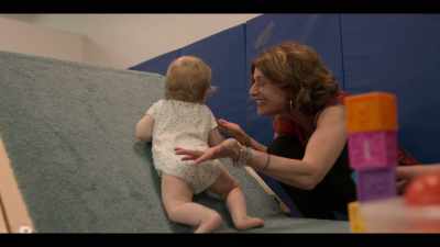 So as the slope started to get too steep
for him to crawl safely, - Babies