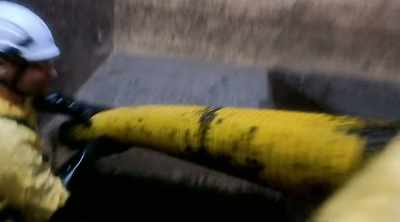 So the sludge must be removed
before it rains again. - Sewer Divers