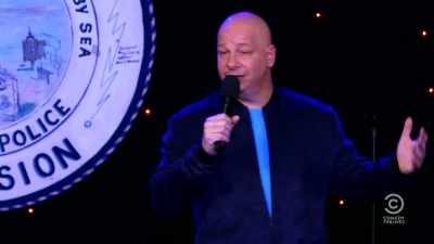So, when there was a protest
outside my house recently, - Jeff Ross Roasts Cops