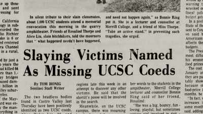 So these are newspapers
from the time
when it happened. - The Co-Ed Killer: Mind of a Monster