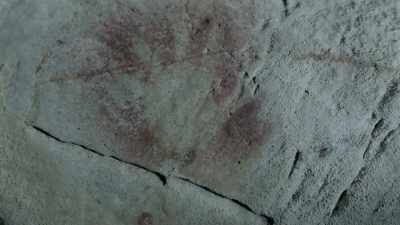 SO THIS IS ACTUALLY
A CHILD'S HAND. - Origins: The Journey of Humankind