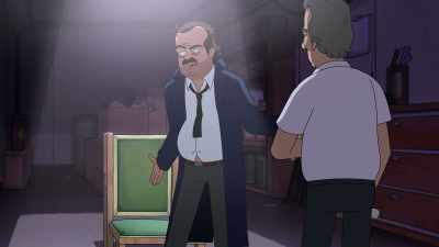So tie me back up...
- No, look, - Grimsburg