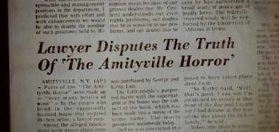 So we took real-life incidences, - Amityville: An Origin Story