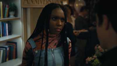 So he tries to sneak away,
except Sam won't let him. - Naomi