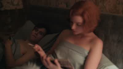 So, um… should I stay here or go back to my room? - The Queen's Gambit