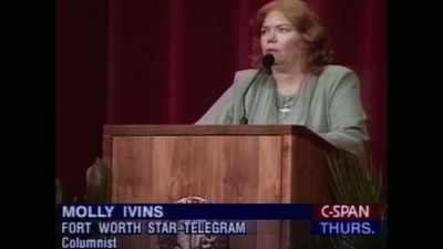 So, Warren...
leaps to his feet again, moves - Raise Hell: The Life & Times of Molly Ivins