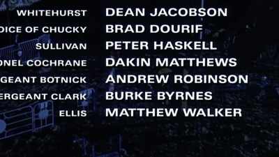 So we're going to put
Major Ellis in the script," - Doc of Chucky