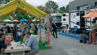 So we've got a ping-pong
table and dining patio. - LA to Vegas