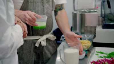 So, we've got two ingredients,
we've got ice cream base - The World According to Jeff Goldblum