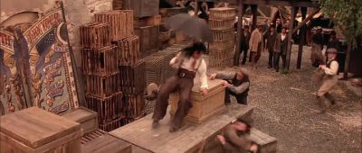 So what are we gonna doCome on thinkl'm not going to an English prisonWith my feathery blond hair and Chon's athletic buildthey'll try to make us the belle of the ball - Shanghai Knights