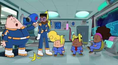 So, what did the monkeys say...
Whoa! [grunts] - The Epic Tales of Captain Underpants in Space