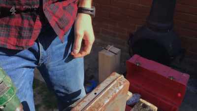 So what my plan is now
is to drill small holes - Escape to the Chateau: Make Do & Mend