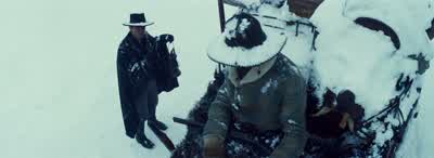 What's goin' on y'all havin' a bounty hunters picnicNever mind you takin' in them three dead bodiesand her to red rock to get paid ain't ya'YeahWellThe man is red rock suppose to pay you is me The new sherrifSo if you wanna get paid you need to get me to - The Hateful Eight