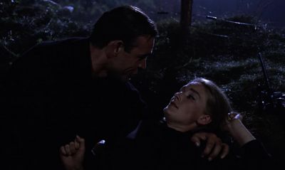 So why did you shoot at me I didn't I was shooting at him - Goldfinger
