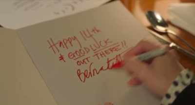 So we will put these Sharpies next to it
and while the restaurant revolves, - Where'd You Go, Bernadette