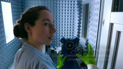 So, with a normal microscope, we
could look at just the bacteria. - Secrets of Size: Atoms to Supergalaxies