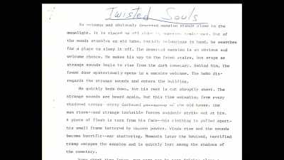 - So we wrote the treatment
under Twisted Souls, - Twisted Tale: The Unmaking of Spookies