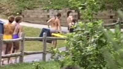 - So if you don't bring
your own flip-flops - Class Action Park