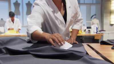 So you'll cut like this, yeah. - Next in Fashion