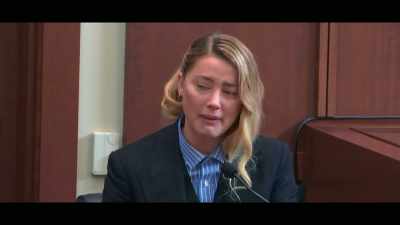 [sobbing] I wish I could
sit here and say I stood up, - Depp V Heard