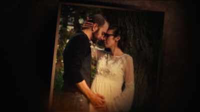 -[soft ominous piano music playing]
-Jared and I got married. - Haunted