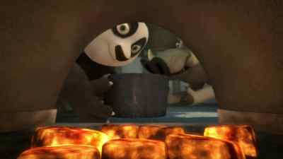 [Softly]
♪ stoking the fire - Kung Fu Panda: Legends of Awesomeness