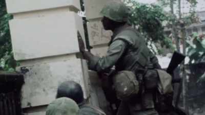
(soldier yelling instructions - The Vietnam War