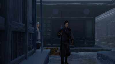 [somber music playing] - BLUE EYE SAMURAI