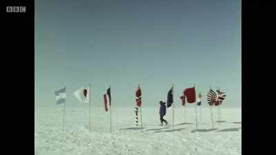 "Some 50 yards from the main pole
is the ceremonial pole. - Michael Palin: Travels of a Lifetime