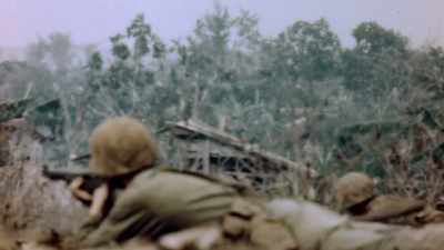SOME AMERICAN POSITIONS
ARE COMPLETELY OVERRUN. - The Pacific War in Color