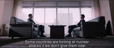 Some countries are hinting at nuclear
attacks if we don't give them intel. - Shin Ultraman
