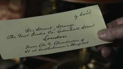 Some errand boy delivered it,
sir, from a Dr Dumbarton. - Taboo