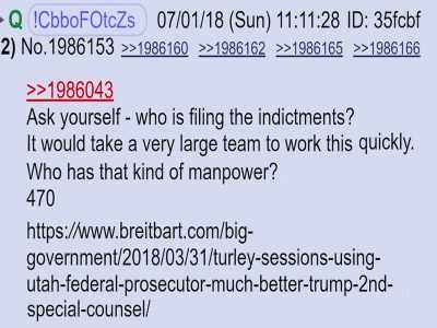 Some of the most recent
QAnon briefings - Above Majestic
