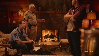 Some of these people
think this mountain's - Adult Swim Yule Log