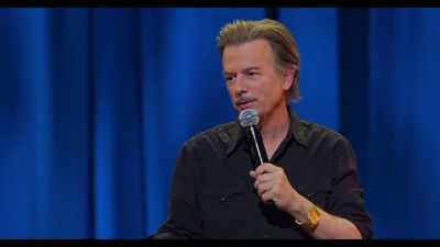 Some text saying, - David Spade: Nothing Personal