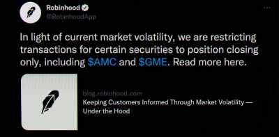 Some trading platforms,
including Robinhood, - Gaming Wall St