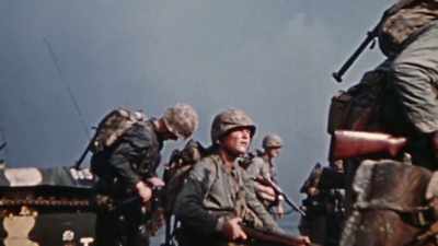 Some wonder if they've
landed on the wrong island. - The Pacific War in Color