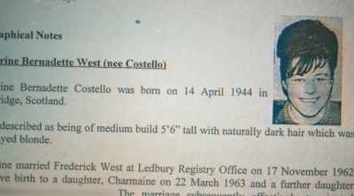 Some years later she was
cautioned for prostitution - Fred West: The Glasgow Girls