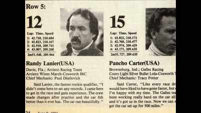 Somehow, I managed to qualify
for the Indy 500. - Bad Sport
