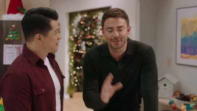 Someone had hung Christmas
cards and twinkly lights - Season's Greetings from Cherry Lane